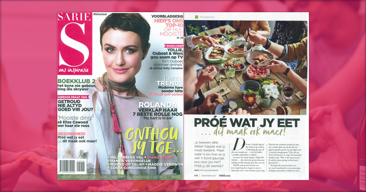 Xenia Ayiotis Mindful Eating Sarie Magazine South Africa September 2017