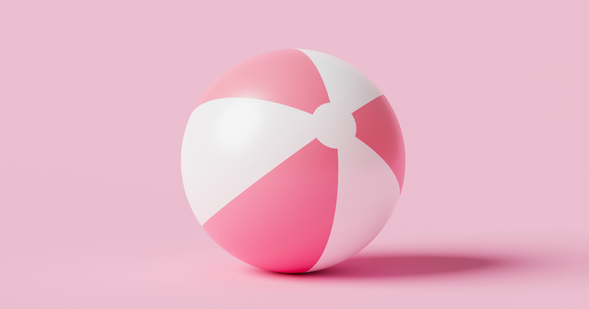 Pink and white beach ball. Bouncing Back After Binge Eating