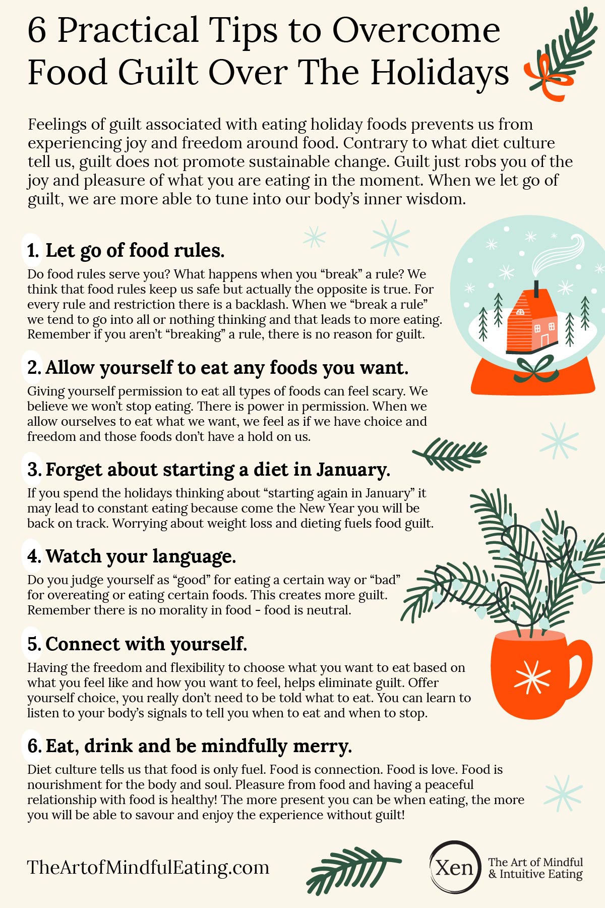 6 Practical Tips to Overcome Food Guilt Over The Holidays
